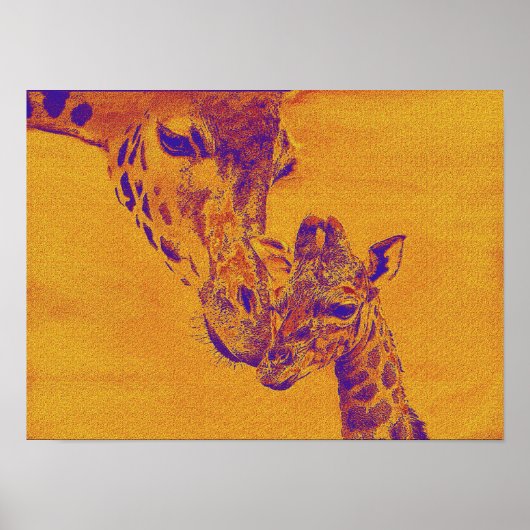 giraffe-liefde poster (Voorkant)