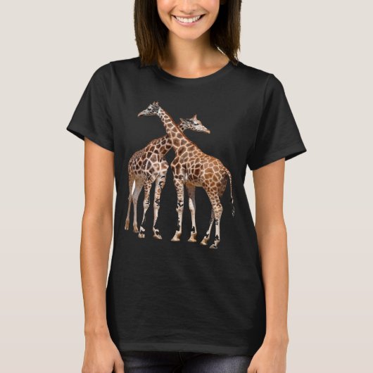 Giraffe liefde relatie t-shirt (Voorkant)