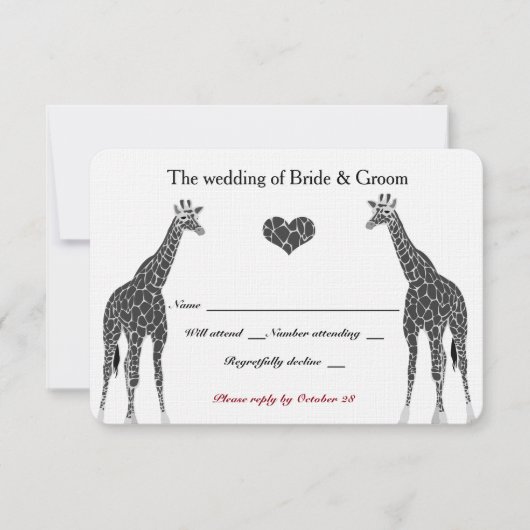 Giraffe Liefde RSVP (Voorkant)