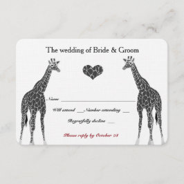 Giraffe Liefde RSVP Kaartje