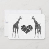 Giraffe Liefde RSVP Kaartje (Achterkant)