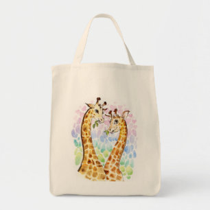 Giraffe liefde tote bag