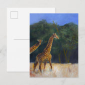 Giraffe Liefde Uitnodiging Briefkaart (Voorkant / Achterkant)