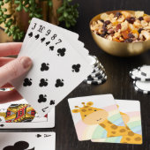 Giraffe liefhebber Cute Giraffe Kijken Pokerkaarten (Insitu)