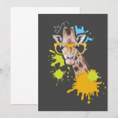 Giraffe Liefhebber Cute Giraffe Met Bril Programmakaart (Voorkant / Achterkant)
