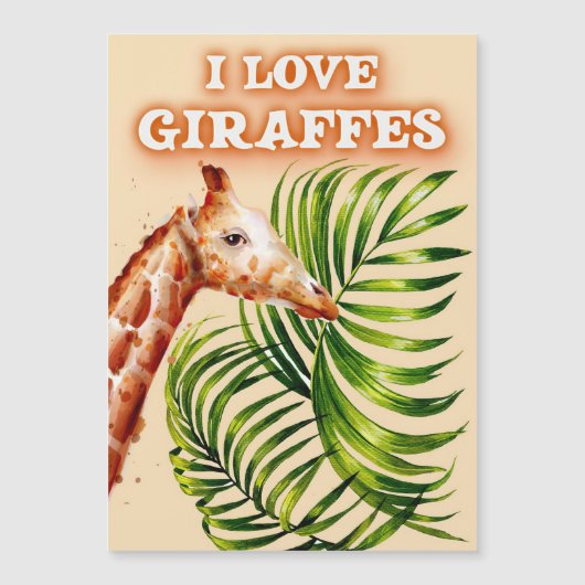 Giraffe Liefhebber Ik Hou Van Giraffen (Voorkant)