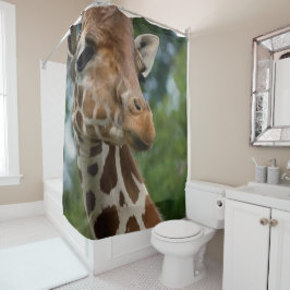 Giraffe liefhebbers Art douchegordijn