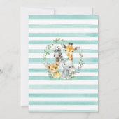 Giraffe Lion Safari Oerwoud Animals Baby shower Kaart (Achterkant)