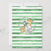 Giraffe Lion Safari Oerwoud Animals Baby shower Kaart (Achterkant)