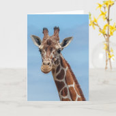 Giraffe Looking Right At Me Kaart (Gele Bloem)