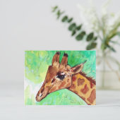 Giraffe Love Briefkaart (Staand voorkant)