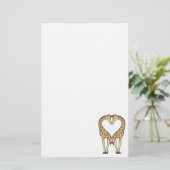 Giraffe Love Briefpapier (Staand voorkant)