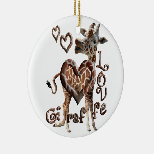 Giraffe LOVE CHRISTMAS ORNAMENT (Rechts)