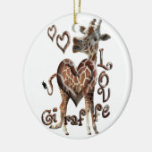 Giraffe LOVE CHRISTMAS ORNAMENT (Links)