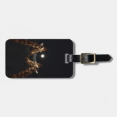 Giraffe Love in the Moonlight Bagagelabel (Voorkant horizontaal)