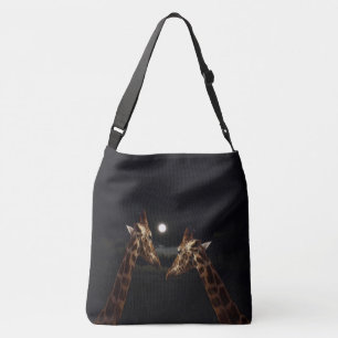 Giraffe Love in the Moonlight Crossbody Tas