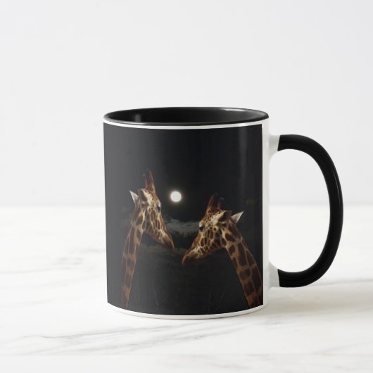 Giraffe Love in the Moonlight Mok (Rechts)