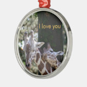 Giraffe Love Metalen Ornament (Links)