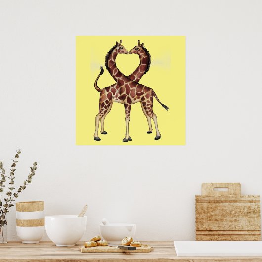 Giraffe Love poster (Keuken)