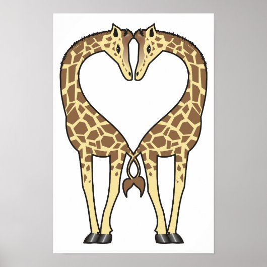 Giraffe Love Poster (Voorkant)