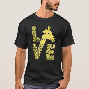 Giraffe Love Tallest Ruminant Camelopari Ma T-shirt