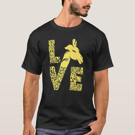 Giraffe Love Tallest Ruminant Camelopari Ma T-shirt (Voorkant)