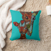 giraffe love turquoise kussen (Deken)