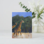 Giraffe Love Uitnodiging Briefkaart (Staand voorkant)