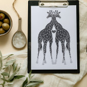 Giraffe Love Wedding Invitation Kaart