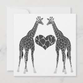 Giraffe Love Wedding Reception Kaart