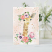 Giraffe Lover Baby Giraffe met ventilator Informatiekaartje (Staand voorkant)