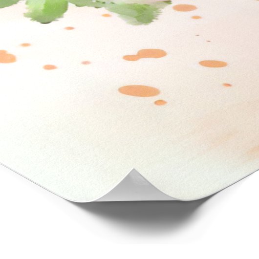 Giraffe Lover Baby Giraffe met ventilator Poster (Hoek)