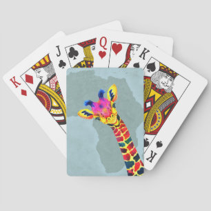 Giraffe Lover Baby Giraffe Peekaboo Pokerkaarten