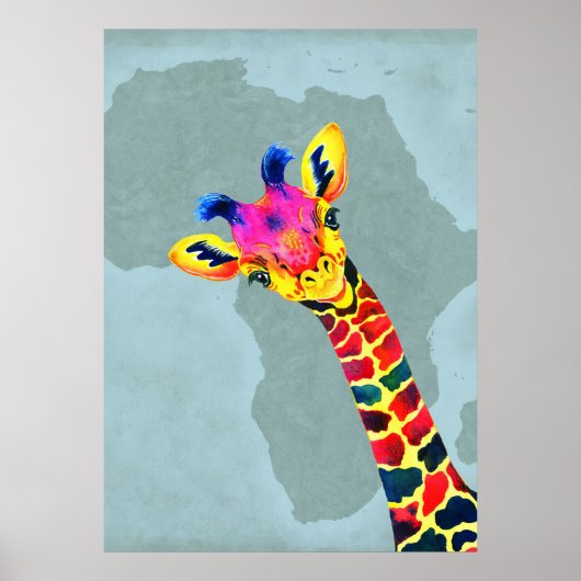 Giraffe Lover Baby Giraffe Peekaboo Poster (Voorkant)