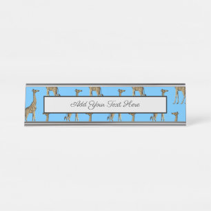 Giraffe Lover Blue Wild Animals Zoo African Safari Bureau Naambordje