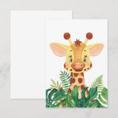 Giraffe Lover Cute Baby Giraffe Informatiekaartje (Voorkant / Achterkant)