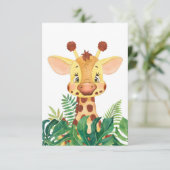 Giraffe Lover Cute Baby Giraffe Informatiekaartje (Staand voorkant)