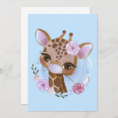 Giraffe Lover Cute Baby Giraffe met ventilator Kaart (Voorkant / Achterkant)