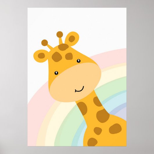 Giraffe Lover Cute Giraffe Peking Poster (Voorkant)