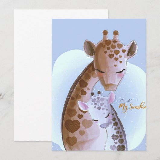 Giraffe Lover Cute Giraffes Bedankkaart (Voorkant / Achterkant)