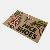 Giraffe Lover Doormat, Giraffe Welcome Mat (Schuin)