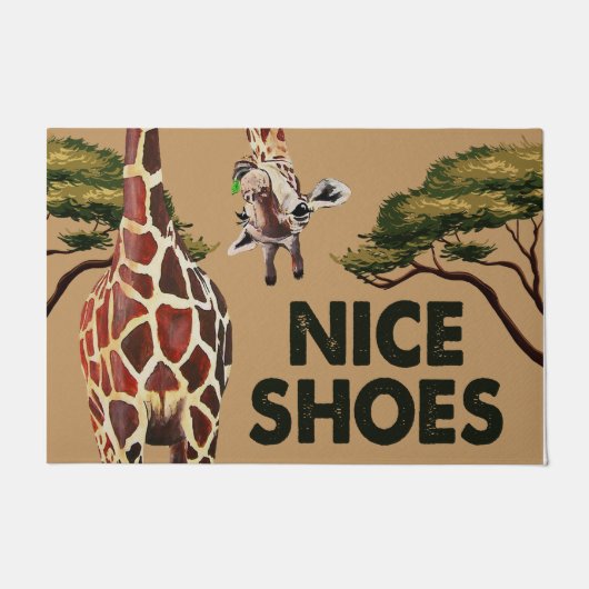 Giraffe Lover Doormat, Giraffe Welcome Mat (Voorkant)