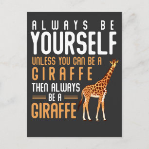 Giraffe Lover Favorite Safari Animal Funny Giraffe Briefkaart