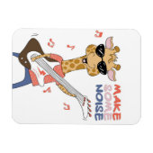 Giraffe Lover Giraffe Guitar maakt geluid Magneet (Horizontaal)