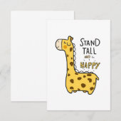 Giraffe Lover Giraffe Informatiekaartje (Voorkant / Achterkant)