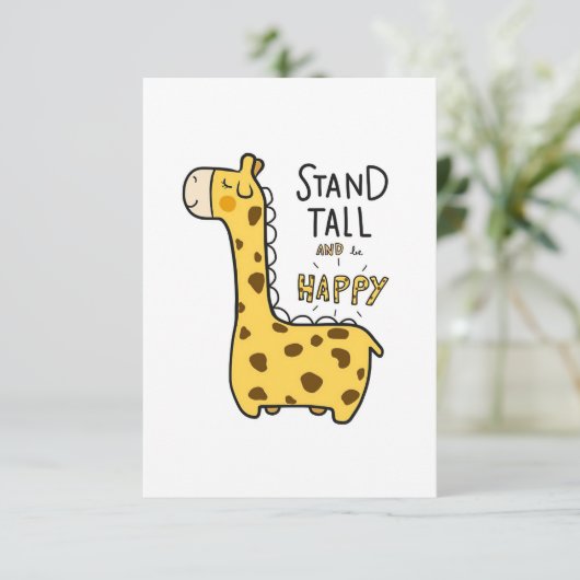 Giraffe Lover Giraffe Informatiekaartje (Staand voorkant)