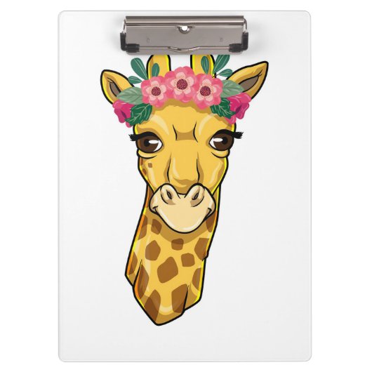 Giraffe Lover Giraffe ventilatorspiegel Klembord (Voorkant)