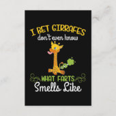 Giraffe Lover Giraffe waar flauw van valt Informatiekaartje (Voorkant)