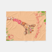 Giraffe Lover Giraffes Africa Merry Christmas Fleece Deken (Voorkant (Horizontaal))