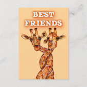 Giraffe Lover Giraffes Afrika Beste vrienden Informatiekaartje (Voorkant)